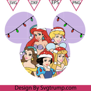 Princesses Ears Lights Christmas SVG