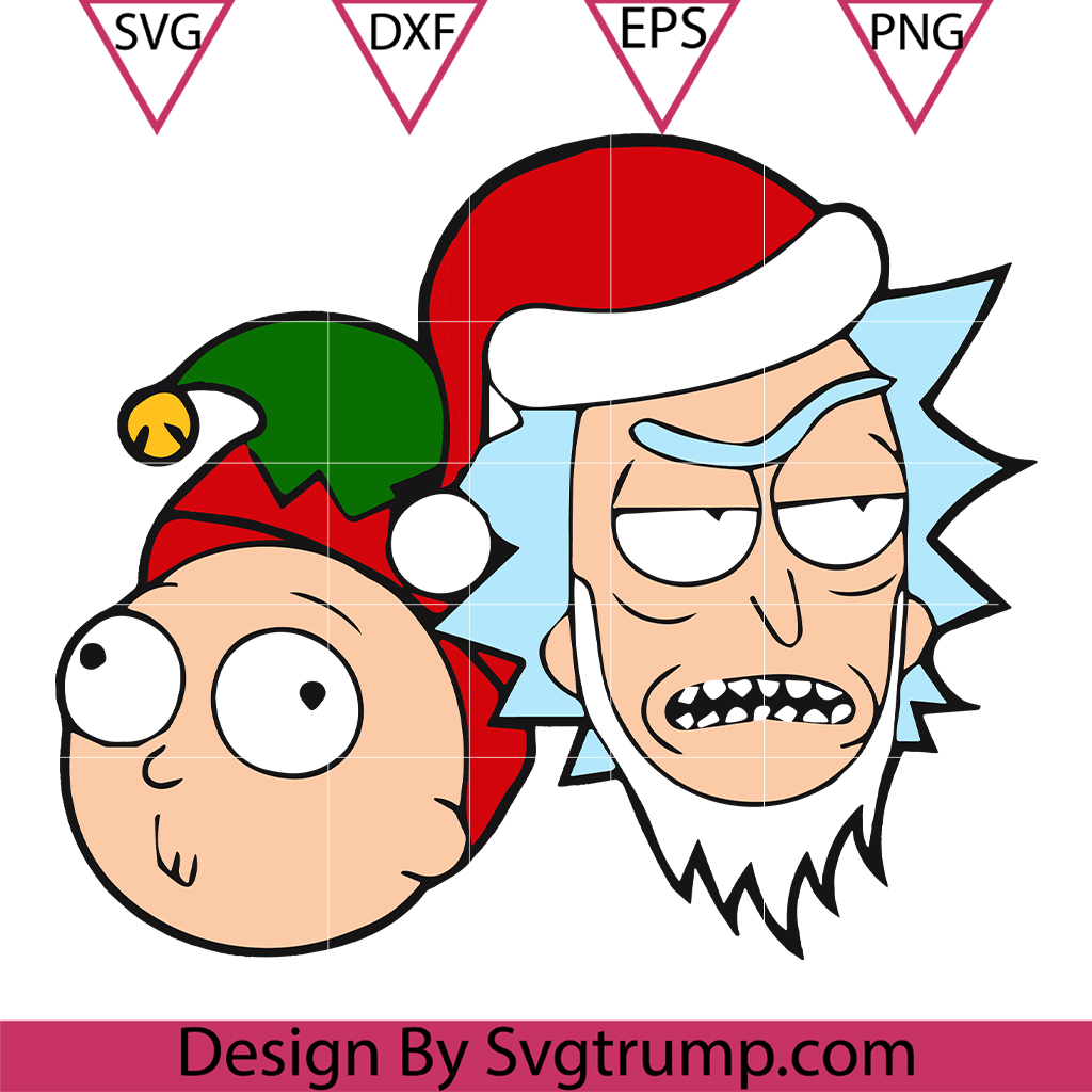 Christmas Rick And Morty Hat Svg, Santa Rick And Morty Svg 3 Christmas Rick And Morty Hat Svg, Santa Rick And Morty Svg