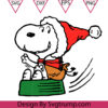 Snoopy Skiing Christmas Svg, Snoopy Happy Christmas Svg