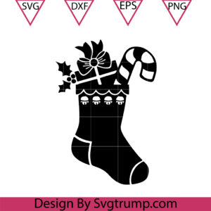 Christmas Sock Gifts Cute Svg, In Sock Christmas Svg