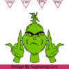 Christmas Stealer Finger Hand SVG Grinch Fuckk SVG