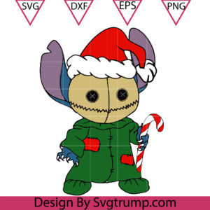 Christmas Stitch Jason Svg, Santa Jason Christmas Svg, Jason Santa Svg