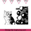 Christmas Tree And Kitten Svg, Dog Christmas Tree And Box Svg