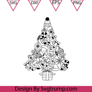 Merry Christmas New Year Svg, Christmas Clipart Svg, Santa Hat Svg
