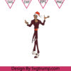 Christmas Princess And Frog Svg, Christmas Villain Svg