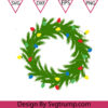 Christmas Wreath Lights Funny Svg Christmas Light Wreath Svg