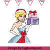 Cinderella Hand Holding Gift Box Svg Princess Christmas Svg Cinderella Princess Svg