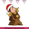 Clock Christmas Svg Santa Claus Hat Clock Svg Clock Svg