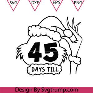 Countdown Days Till Christmas SVG, The Grinch Christmas SVG