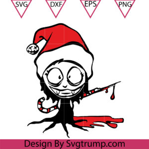Creepy Vampire Christmas Svg, Spooky Christmas Svg, Creepy Cute Goth Svg