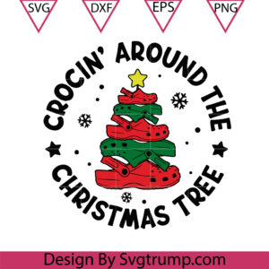 Crocs The Christmas Tree Cute Svg, Funny Christmas Cutting Svg