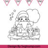 Cute Christmas In the Chimney SVG PNG DXF EPS