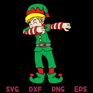 Dabbing Elf Svg, Elf Christmas Dabbing Svg, Dabbing Christmas Svg
