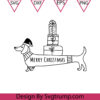 Dachshund Christmas Box Svg Dog Dachshund Through The Snow Svg Merry Dachsmas Svg