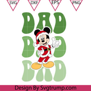 Dad Claus Christmas Svg, Disney Dad Hat Christmas Svg