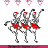 Dancing Skeletons Christmas Dress Svg Dancing Skeletons Svg Skeletons Girl Svg