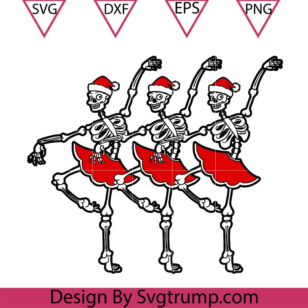 Dancing Skeletons Christmas Dress Svg, Dancing Skeletons Svg, Skeletons Girl Svg 3 Dancing Skeletons Christmas Dress Svg, Dancing Skeletons Svg, Skeletons Girl Svg