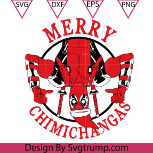 Deadpool Like Christmas Svg, Merry Chimichangas Hanging Svg, Deadpool Svg