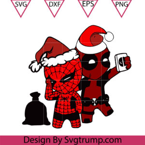 Deadpool Spiderman Hat Christmas Svg, Deadpool Hat Christmas Svg