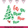 Dinosaur Christmas Tree Svg Fa Ra Rawr Dinosaur Christmas Svg