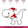 Dinosaur Christmas Warm Svg Christmas Dinosaur Svg