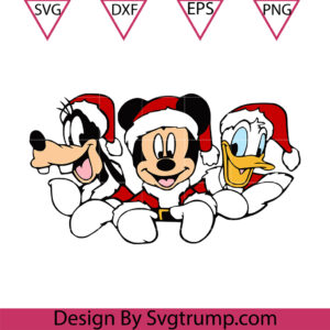 Disney Gang Santa SVG, Donald And Mickey Christmas SVG