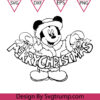 Disney Mickey Hello Christmas Svg, Mickey Mouse Santa Christmas Svg