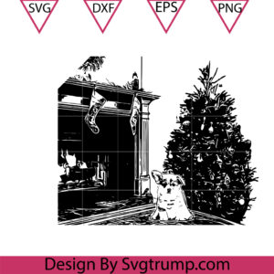 Dogs Together Warm Christmas Tree Svg, Merry Woofmas Svg, Dog Warm Svg