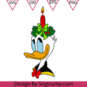 Donald Christmas Candles On The Head Svg, Christmas Donald Svg