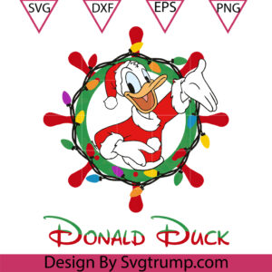 Donald Duck Christmas Garland Lights Svg, Disney Donald Christmas Lights Svg