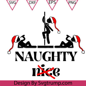 Drink Beer Christmas Svg, Funny Naughty Nice list Santa Hat Christmas Svg