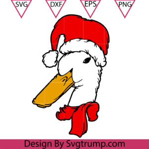 Duck Santa Hat Christmas Svg, Duck Face Christmas Svg, Duck Svg