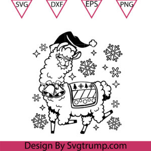 Fabulous Holiday Christmas Alpaca Svg, Alpaca Christmas Svg, Alpaca Svg