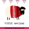 Fleece Navidad Christmas SVG, Fleece navidad SVG, Sheep christmas SVG