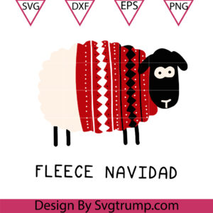 Fleece Navidad Christmas SVG, Fleece navidad SVG, Sheep christmas SVG