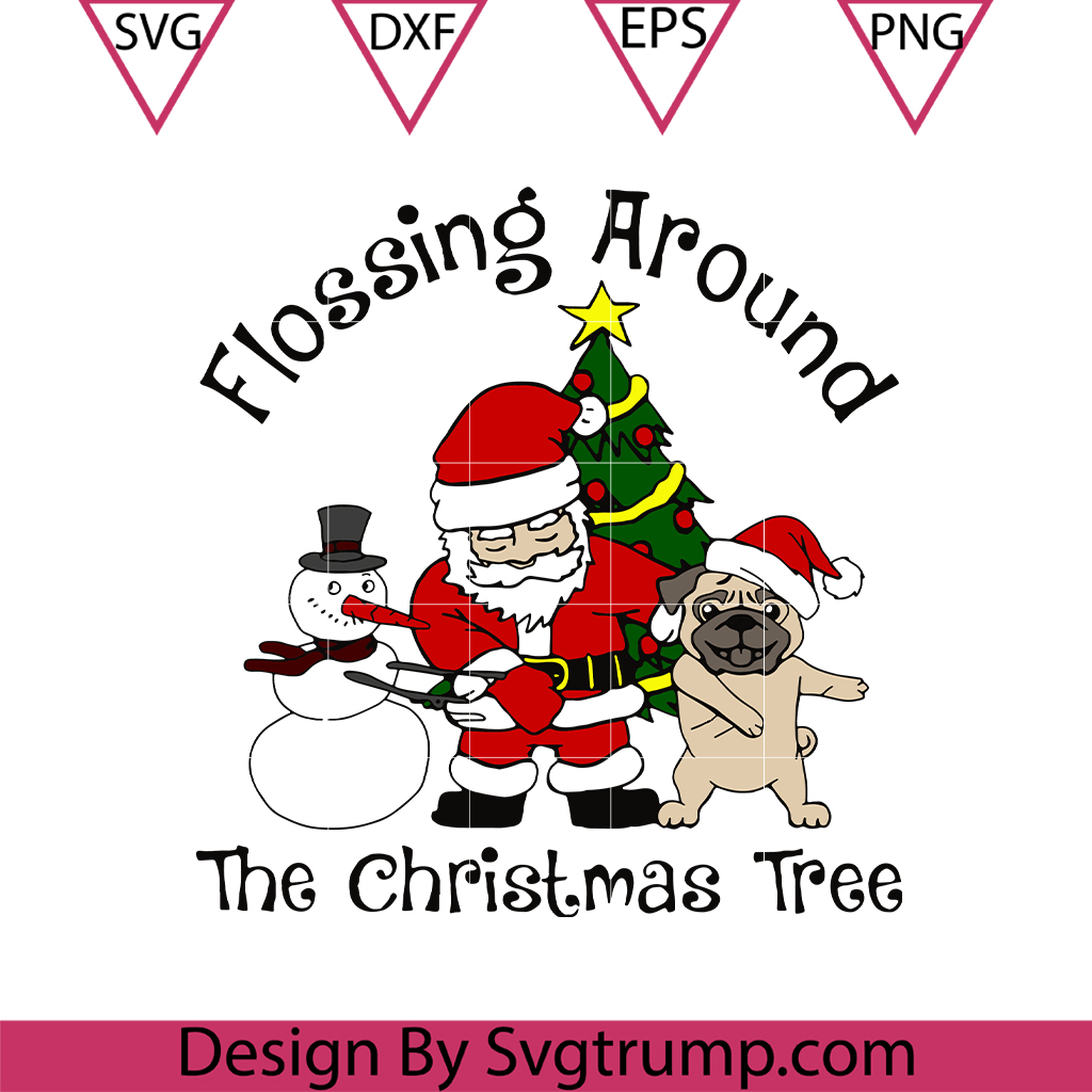 Flossing Around the Christmas Tree Svg, Flossing Santa Svg, Christmas Tree Santa Svg 3 Flossing Around the Christmas Tree Svg, Flossing Santa Svg, Christmas Tree Santa Svg