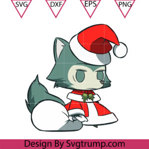 Fox Hat Christmas Svg, Fox Santa Hat Svg, Fox Christmas Svg