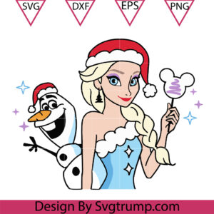 Frozen And Elsa Princess Christmas Svg, Frozen Elsa Princess Svg