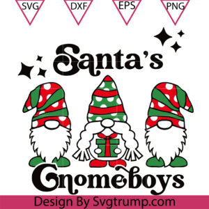 Funny Christmas Santa Gnome Svg, Santa Gnomeboys Christmas Svg
