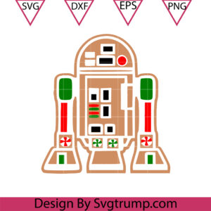Gingerbread Cookie R2D2 Svg, Christmas Star Wars Svg