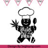 Gingerbread Svg, Man Lets Get Baked Christmas Svg, 420 Pot Weed SVG