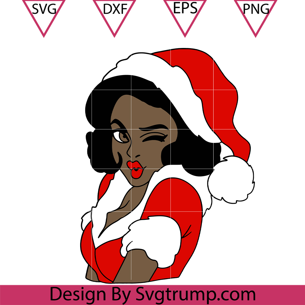 Girl Black Woman Christmas Svg, Woman Hat Christmas Svg 3 Girl Black Woman Christmas Svg, Woman Hat Christmas Svg