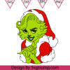 Gril Christmas SVG, Girl Grinch Hat Santa SVG