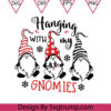 Gnomes Hanging With My Christmas Svg, Gnomes Snowflakes Svg