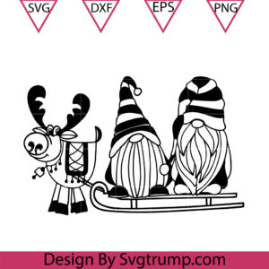 Gnomes On Snowmobiles Svg, Winter Gnomes Svg, Winter Christmas Gnomes Svg