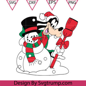 Goofy Hugs Snowman Svg, Christmas Snowman Disney Svg