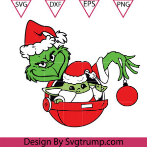 Grinch And Baby Yoda Christmas Svg, Yoda Christmas Grinch Svg