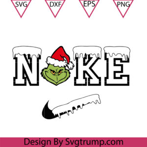 Grinch Christmas Nike Melt Svg, Christmas N 1 K E Svg