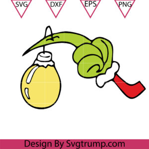 Grinch Hand Christmas Bells Svg, Grinch Hand Bells Svg