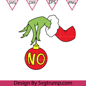 Grinch Holding No SVG, Grinch Holding Christmas Bells SVG